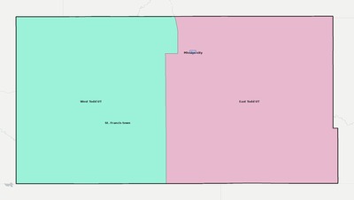 Todd County SD townships and subdivisions map