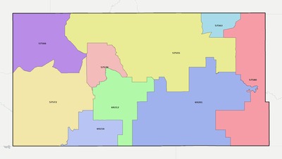 Todd County SD ZIP code boundaries map