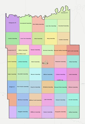 Tripp County SD townships and subdivisions map