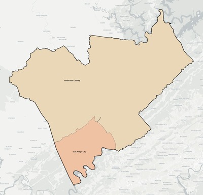 Anderson County TN school district boundaries map