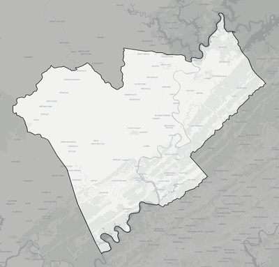 Anderson County TN county basemap context