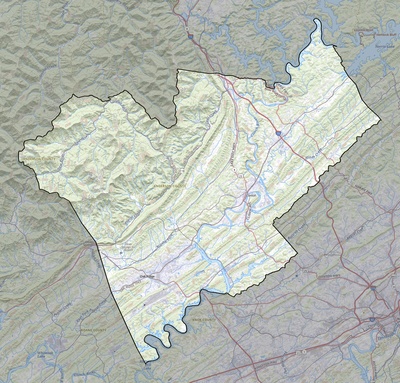 Anderson County TN USGS topo map