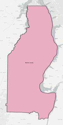 Benton County TN school district boundaries map