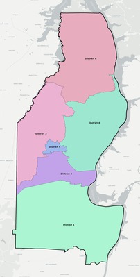 Benton County TN townships and subdivisions map