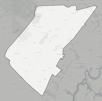 Bledsoe County TN county basemap context