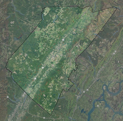 Bledsoe County TN USGS imagery and topo map
