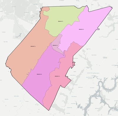 Bledsoe County TN townships and subdivisions map