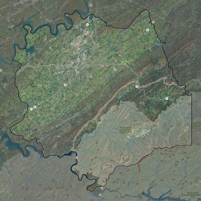 Blount County TN USGS imagery and topo map