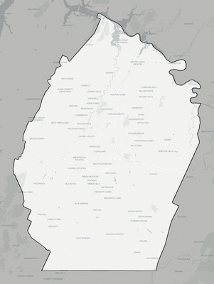 Bradley County TN county basemap context