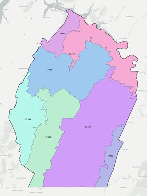 Bradley County TN ZIP code boundaries map