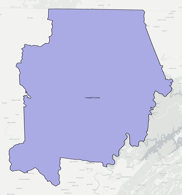 Campbell County TN school district boundaries map