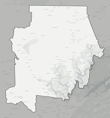Campbell County TN county basemap context