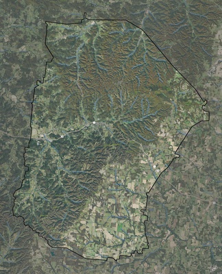 Cannon County TN USGS imagery and topo map