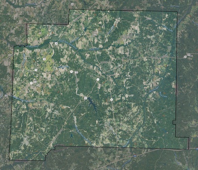 Carroll County TN USGS imagery and topo map