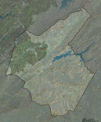Carter County TN USGS imagery and topo map