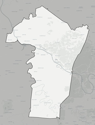 Cheatham County TN county basemap context