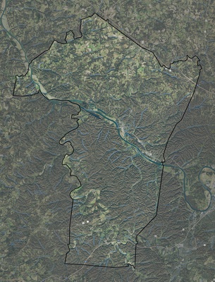 Cheatham County TN USGS imagery and topo map
