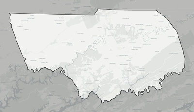 Claiborne County TN county basemap context