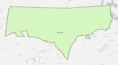 Clay County TN school district boundaries map