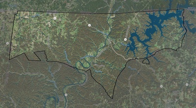 Clay County TN USGS imagery and topo map