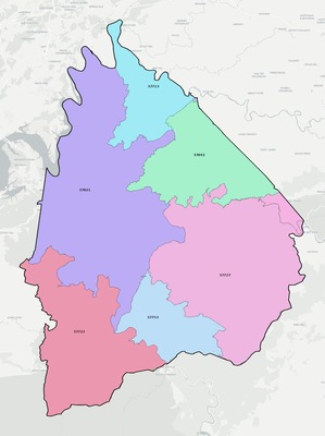 Cocke County TN ZIP code boundaries map