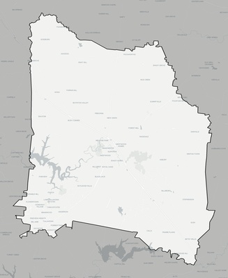 Coffee County TN county basemap context