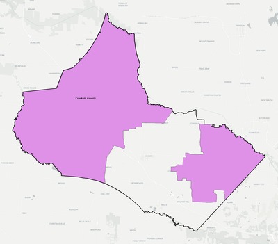 Crockett County TN school district boundaries map