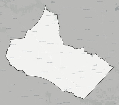 Crockett County TN county basemap context