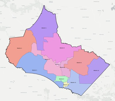 Crockett County TN townships and subdivisions map