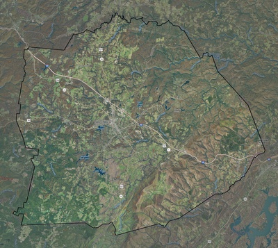 Cumberland County TN USGS imagery and topo map