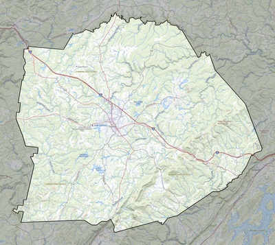 Cumberland County TN USGS topo map