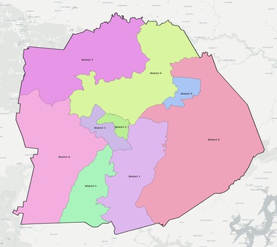 Cumberland County TN townships and subdivisions map