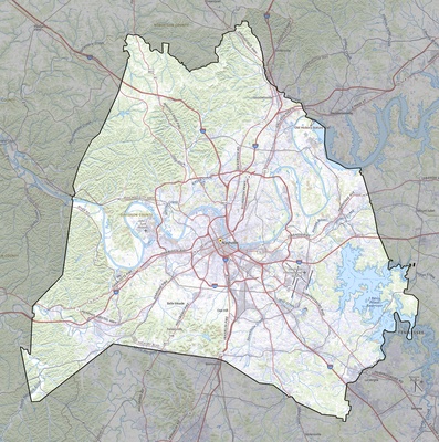 Davidson County TN USGS topo map