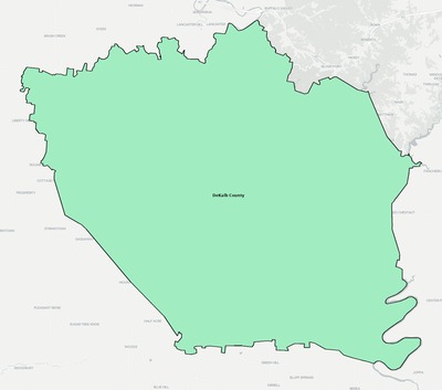 DeKalb County TN school district boundaries map