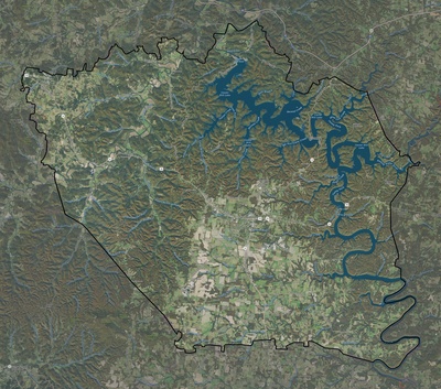 DeKalb County TN USGS imagery and topo map