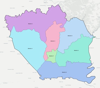 DeKalb County TN townships and subdivisions map