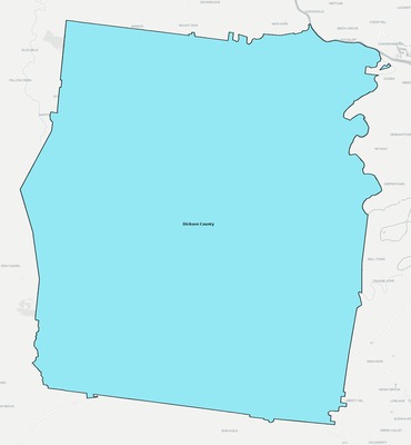 Dickson County TN school district boundaries map