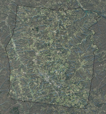 Dickson County TN USGS imagery and topo map