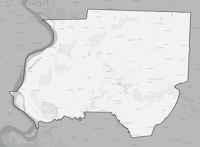 Dyer County TN county basemap context