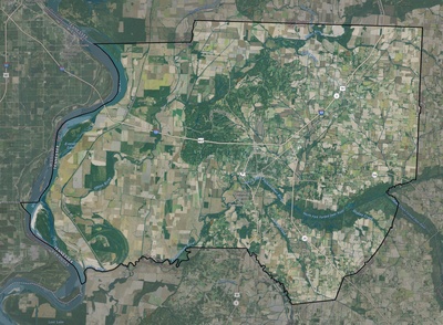 Dyer County TN USGS imagery and topo map