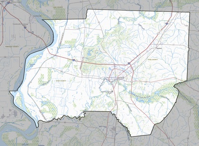 Dyer County TN USGS topo map