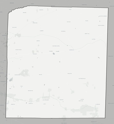 Fayette County TN county basemap context