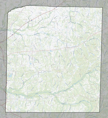 Fayette County TN USGS topo map