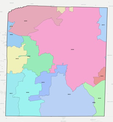Fayette County TN ZIP code boundaries map