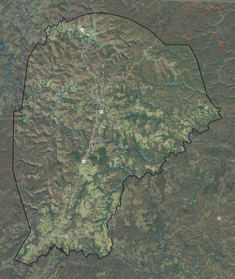 Fentress County TN USGS imagery and topo map