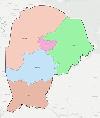 Fentress County TN townships and subdivisions map