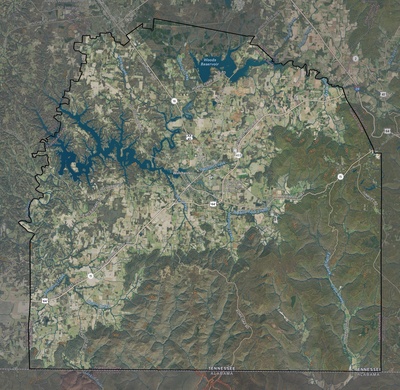 Franklin County TN USGS imagery and topo map