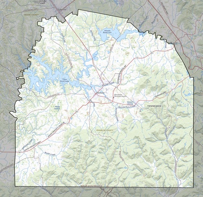 Franklin County TN USGS topo map