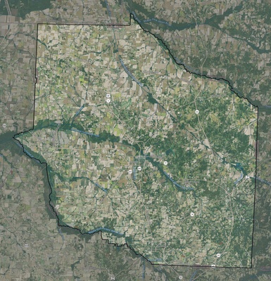 Gibson County TN USGS imagery and topo map