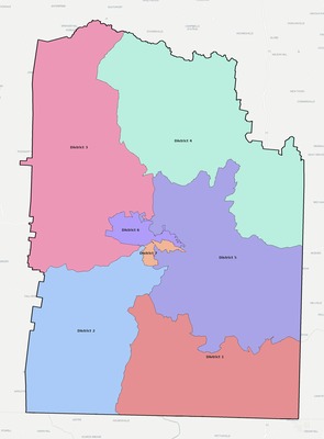 Giles County TN townships and subdivisions map